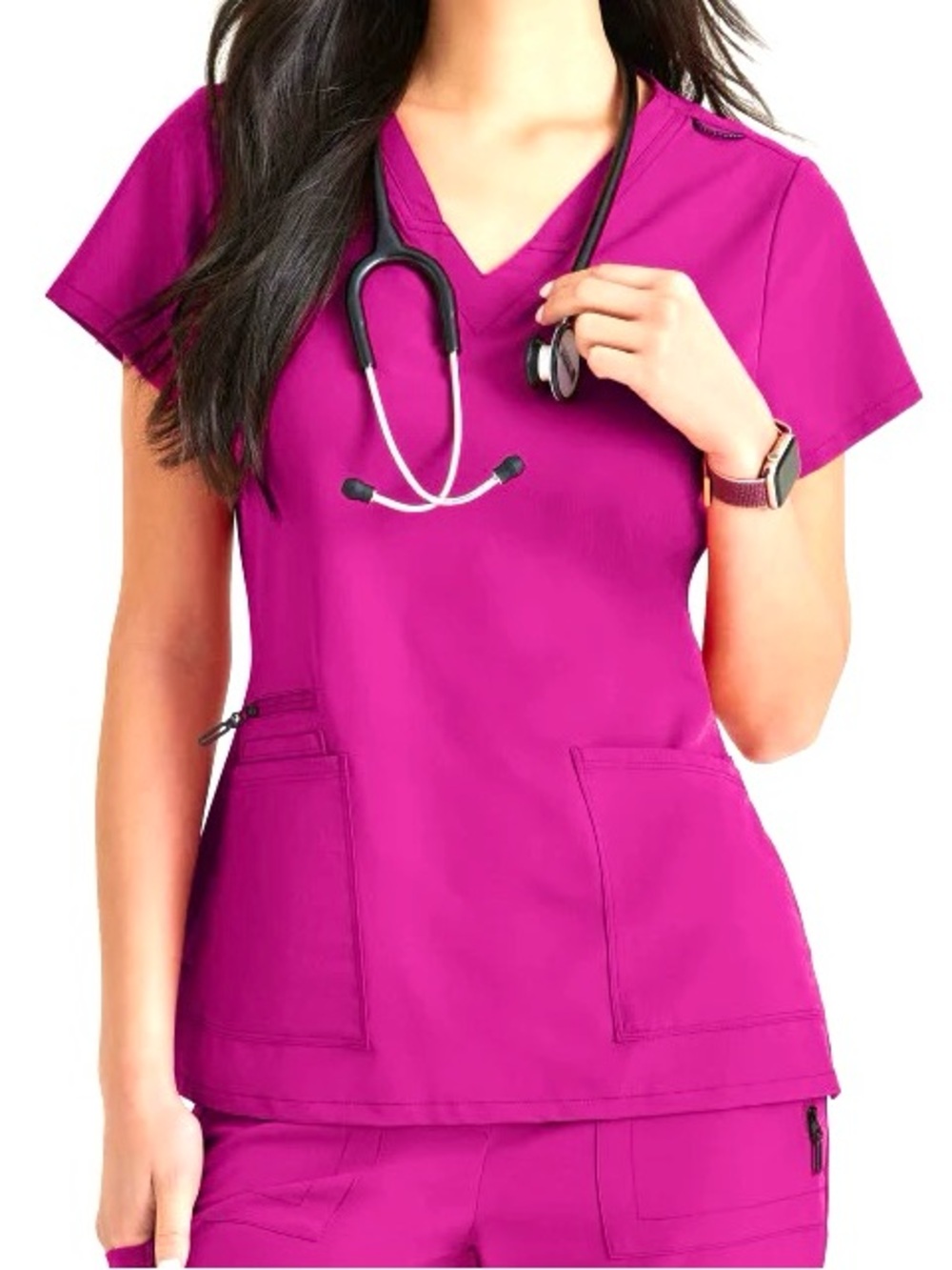 Barco Unify Pink Scrub Top S